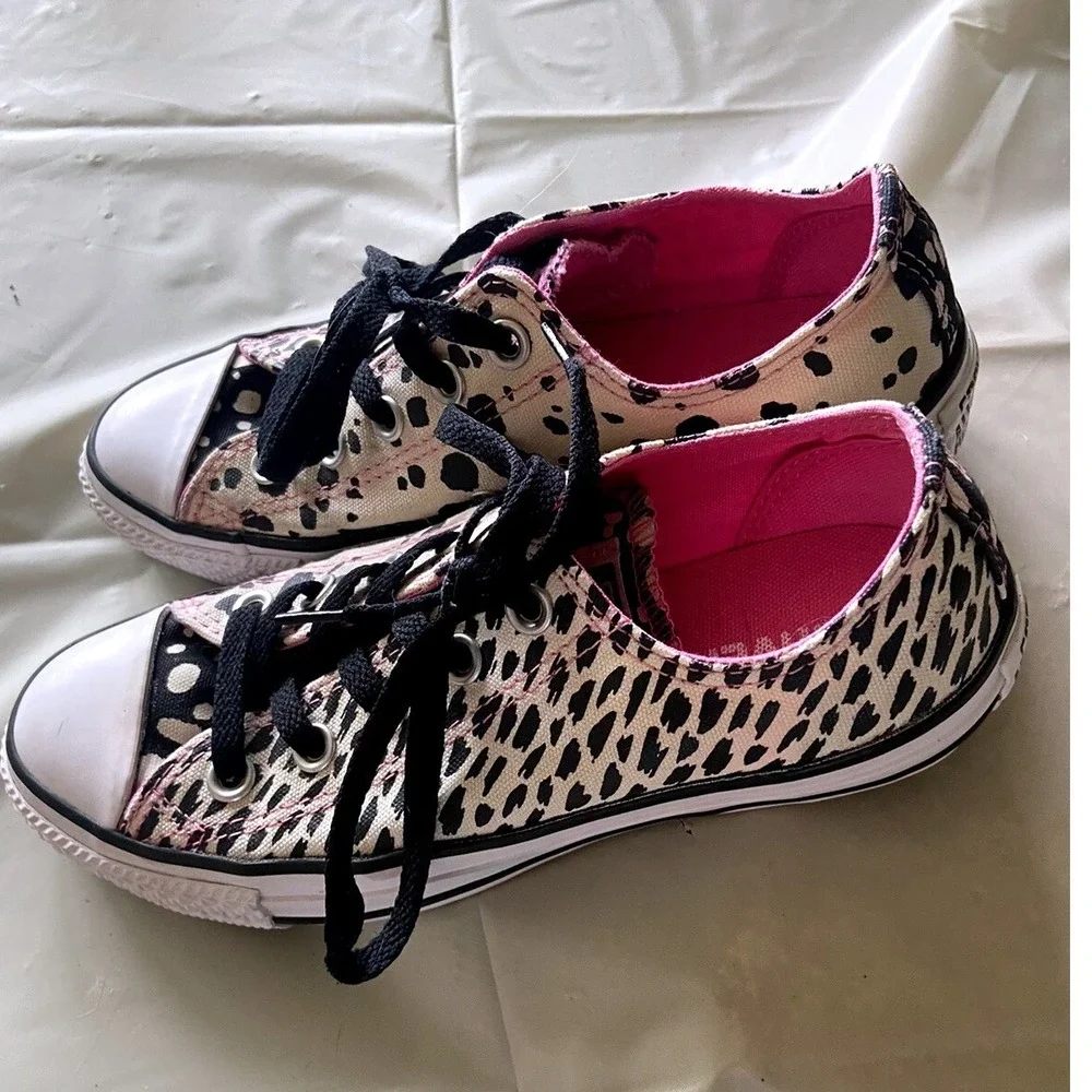 Converse‎ Chuck Taylor All Star Leopard Print Pink Kids Sneakers 549681F Size 6